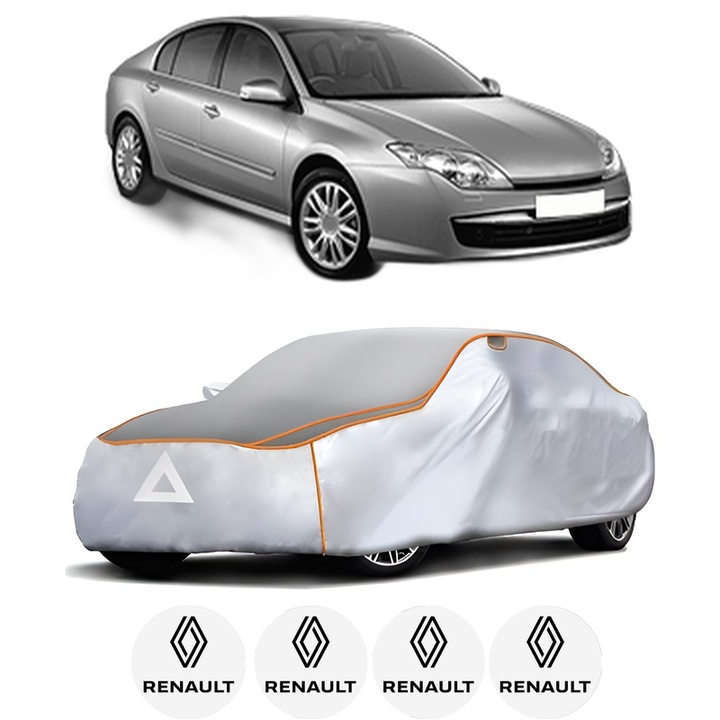 Husa Prelata Antigrindina Auto RENAULT LAGUNA III (BT0/1) din 2007-2015, Protectie auto contra intemperiilor la grindina, Waterproof, 4x Stickere auto RENAULT
