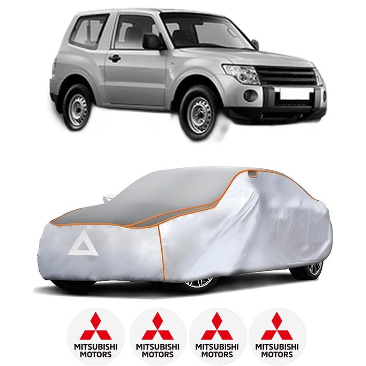 Husa Prelata Antigrindina Auto MITSUBISHI PAJERO IV (V8_W, V9_W) din 2006-2016, Protectie auto contra intemperiilor la grindina, Waterproof, 4x Stickere auto MITSUBISHI