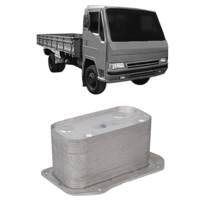 Radiator racire ulei DEUTZ FAHR 5000 din 1968-1974 KW 35 CP 48 CMC 2827, Auto, din aluminiu, 4x Stickere auto cu DEUTZ FAHR