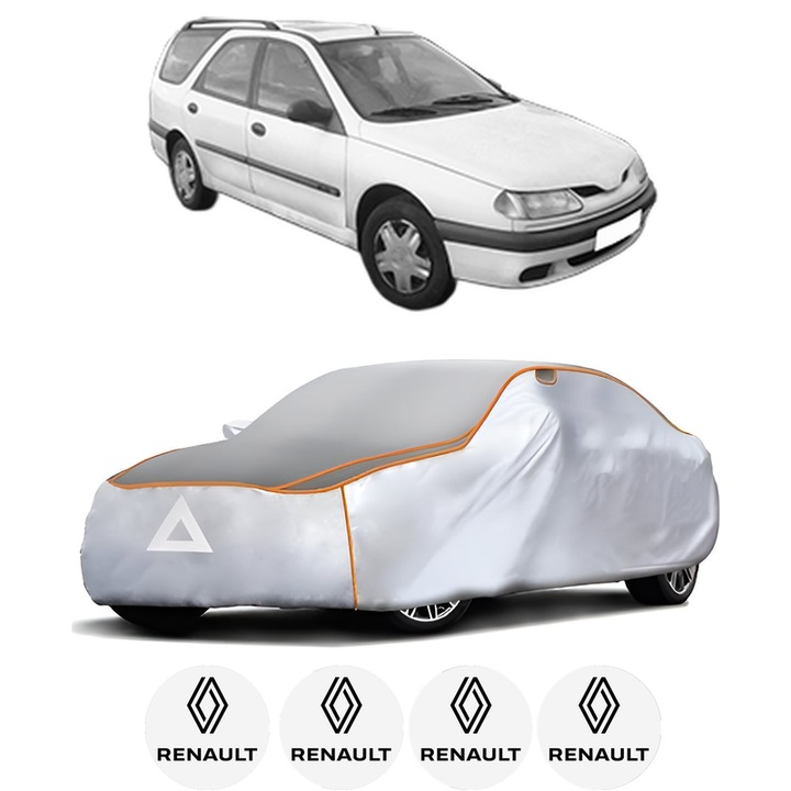 Husa Prelata Antigrindina Auto RENAULT LAGUNA I Grandtour (K56_) din 1995-2001, Protectie auto contra intemperiilor la grindina, Waterproof, 4x Stickere auto RENAULT