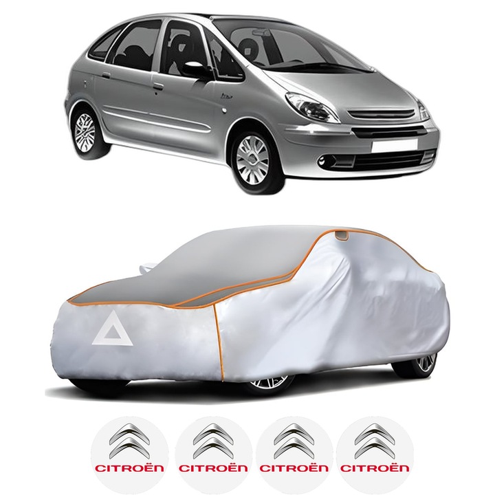 Husa Prelata Antigrindina Auto CITROEN XSARA PICASSO (N68) din 1999-2012, Protectie auto contra intemperiilor la grindina, Waterproof, 4x Stickere auto CITROEN