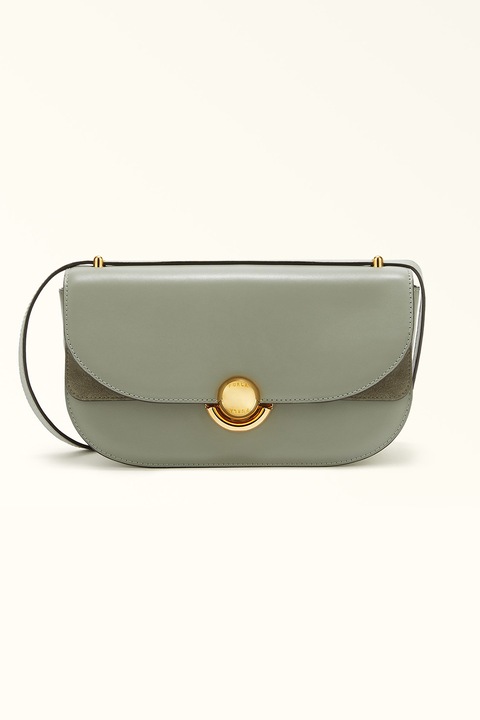 Furla, Sfera keresztpántos bőrtáska, Halványzöld