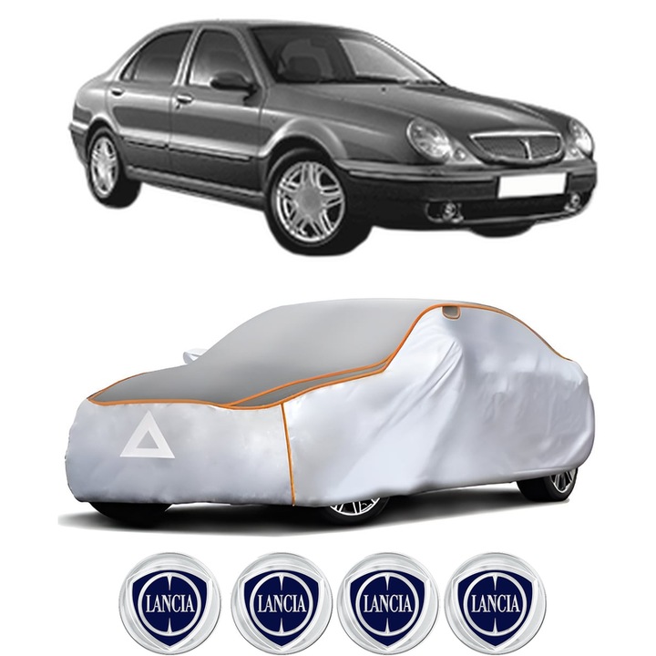 Husa Prelata Antigrindina Auto LANCIA LYBRA (839_) din 1999-2005, Protectie auto contra intemperiilor la grindina, Waterproof, 4x Stickere auto LANCIA