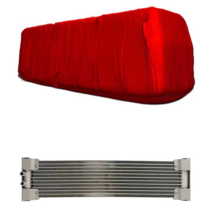 Radiator racire ulei CASE IH FARMALL din 2012 KW 84 CP 114 CMC 4500, Auto, din aluminiu, 4x Stickere auto cu CASE IH