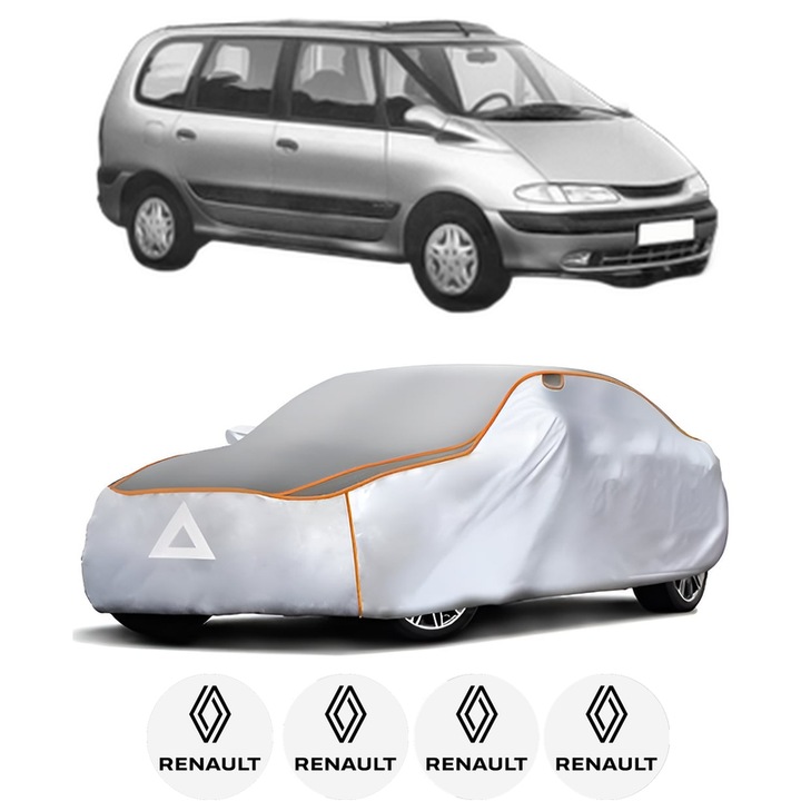 Husa Prelata Antigrindina Auto RENAULT ESPACE III (JE0_) din 1996-2002, Protectie auto contra intemperiilor la grindina, Waterproof, 4x Stickere auto RENAULT