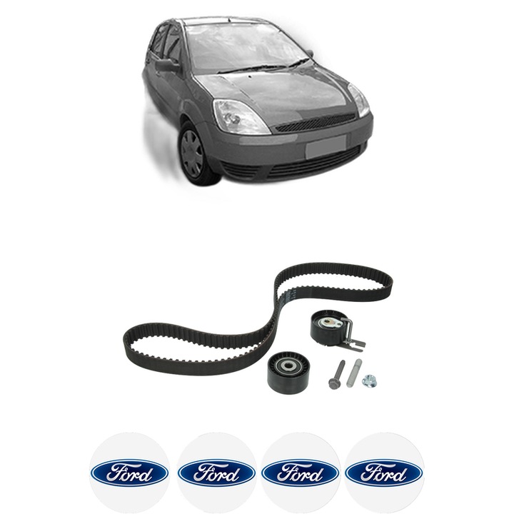 Set kit distributie FORD FIESTA V (JH_, JD_) 1.4 TDCi din 2001-2008 KW 50 CP 68 CMC 1399, Auto, INA, 4 Stickere auto cu FORD