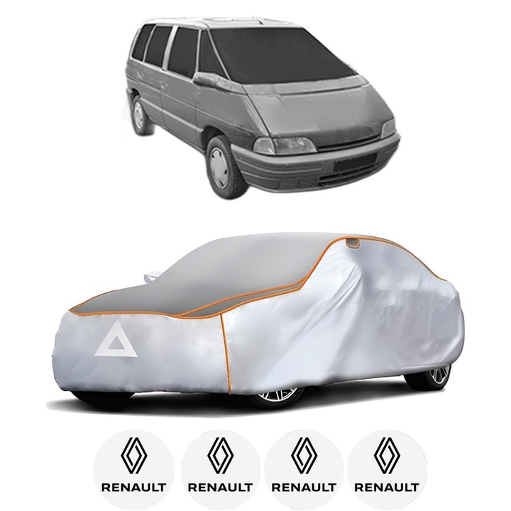 Husa Prelata Antigrindina Auto RENAULT ESPACE II VAN (J/S63_) din 1992-1996, Protectie auto contra intemperiilor la grindina, Waterproof, 4x Stickere auto RENAULT
