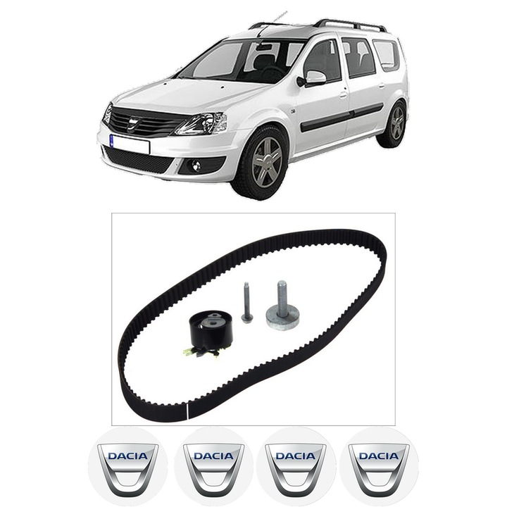 Set kit distributie DACIA LOGAN MCV II 1.5 dCi din 2013 KW 63 CP 84 CMC 1461, Auto, Continental Contitech, 4 Stickere auto cu DACIA