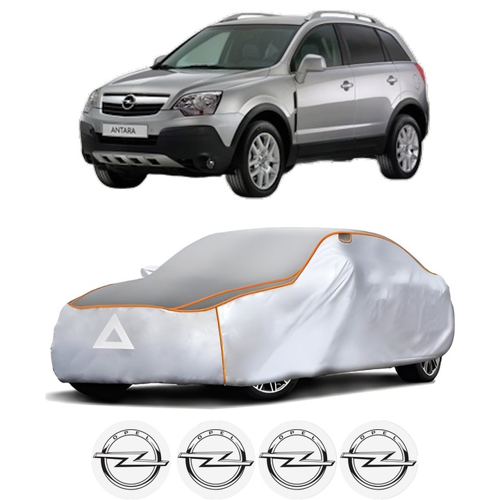 Husa Prelata Antigrindina Auto OPEL ANTARA A (L07) din 2006-2017, Protectie auto contra intemperiilor la grindina, Waterproof, 4x Stickere auto OPEL