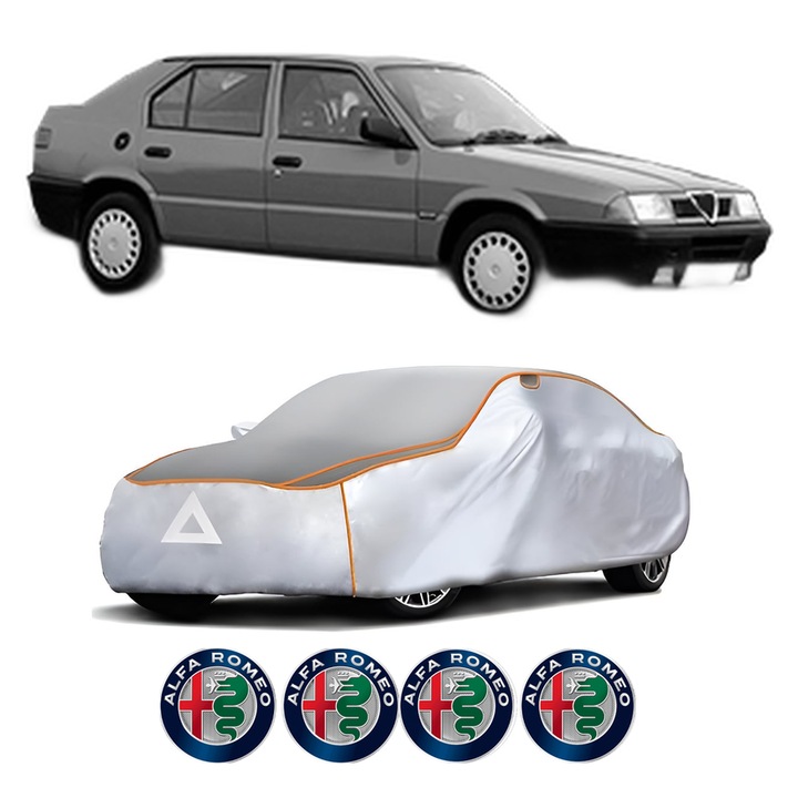 Husa Prelata Antigrindina Auto ALFA ROMEO 33 (907_) din 1990-1994, Protectie auto contra intemperiilor la grindina, Waterproof, 4x Stickere auto ALFA ROMEO