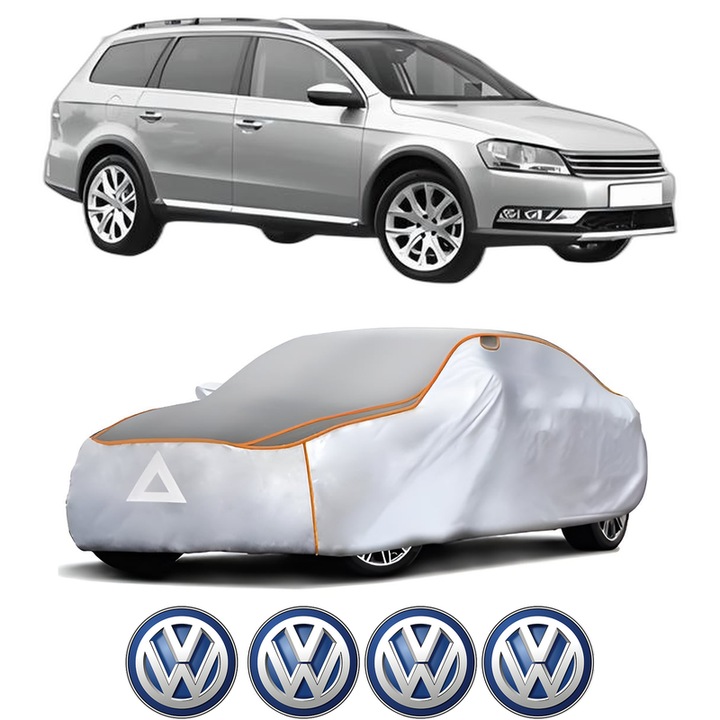 Husa Prelata Antigrindina Auto Volskwagen PASSAT ALLTRACK B7 (365) din 2012-2014, Protectie auto contra intemperiilor la grindina, Waterproof, 4x Stickere auto Volskwagen