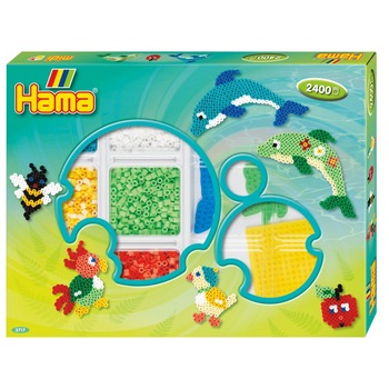 Margele HAMA Midi in cutie 2400 buc Animale Colorate Margele HAMA Midi in cutie 2400 buc Animale Colorate