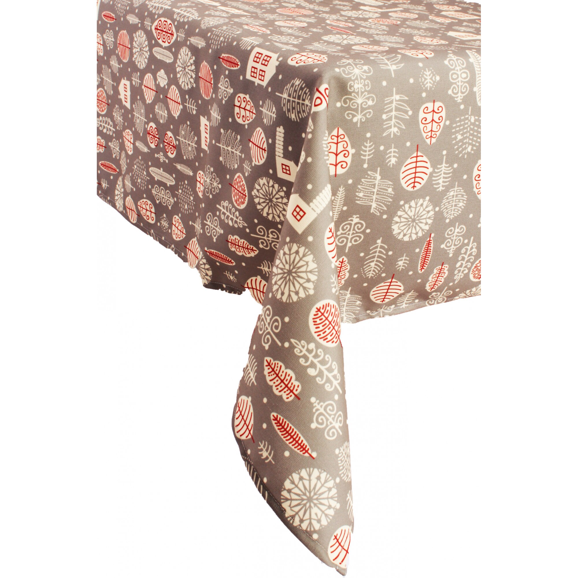 Fata de masa Dekoratex, 120x140 cm, poliester, cu motive de Craciun, imprimat Nordic