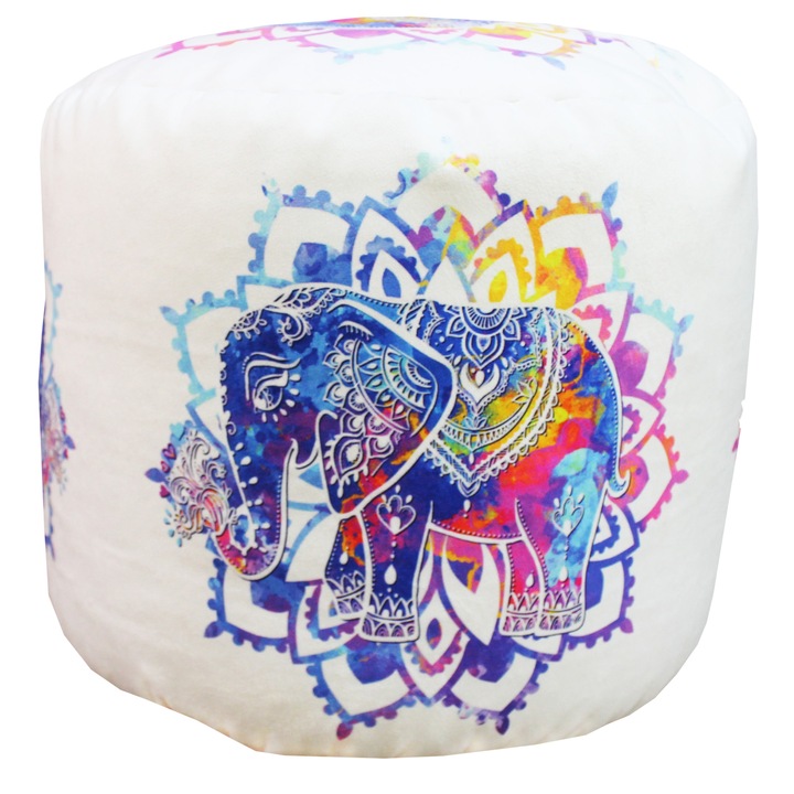 Taburet Dekoratex, poliester imprimat, 35 x 45 cm, motiv Mandala