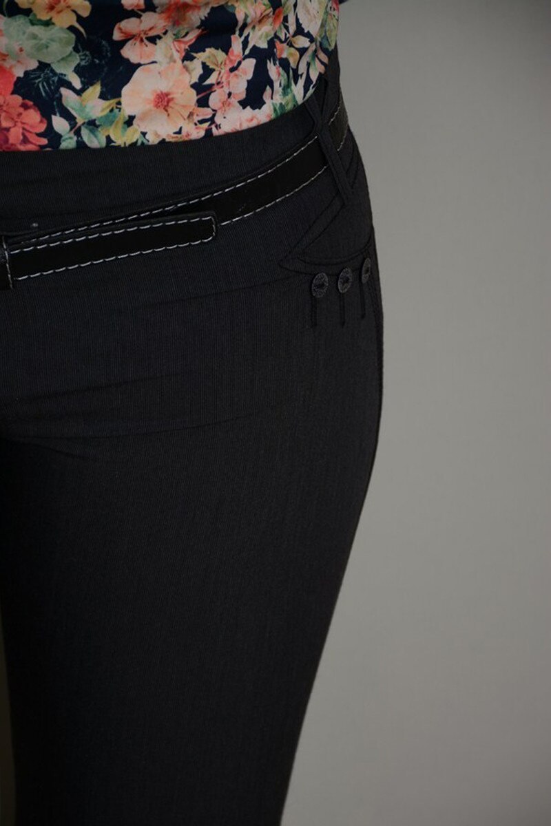 Pantaloni trendy, cu curea moderna,D&J Exclusive, Gri