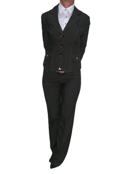 Pantaloni casual din material usor elastic,D&J Exclusive, Gri inchis, 34 Pantaloni casual din material usor elastic,D&J Exclusive, Gri inchis, 34