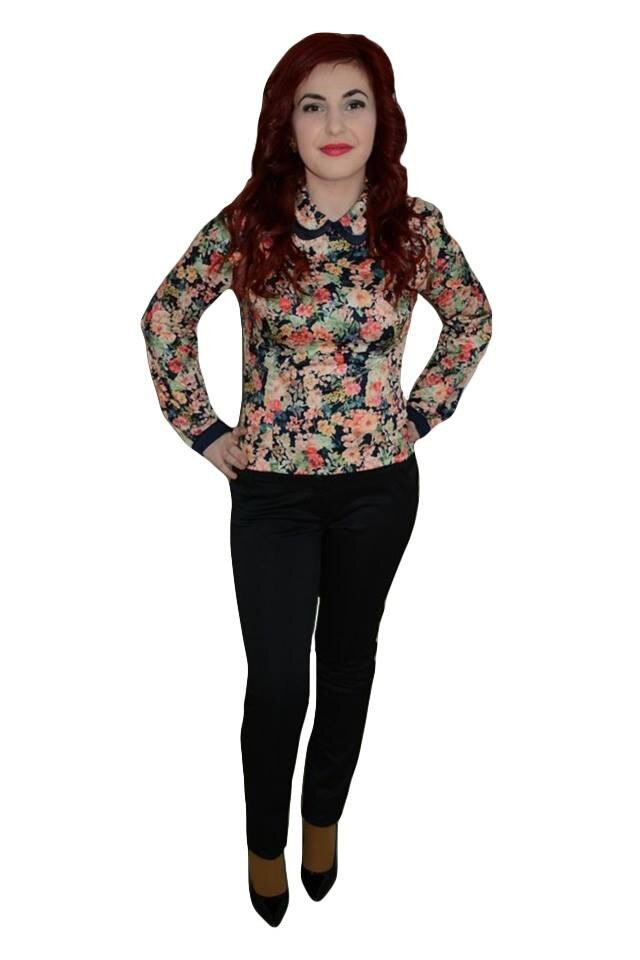 Pantaloni moderni, sistem de inchidere cu fermoar,D&J Exclusive, Negru