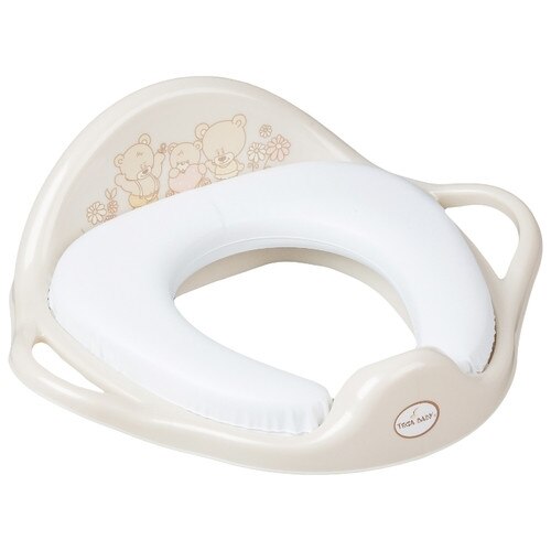 Reductor toaleta moale Ursulet Crem copii, bebelusi