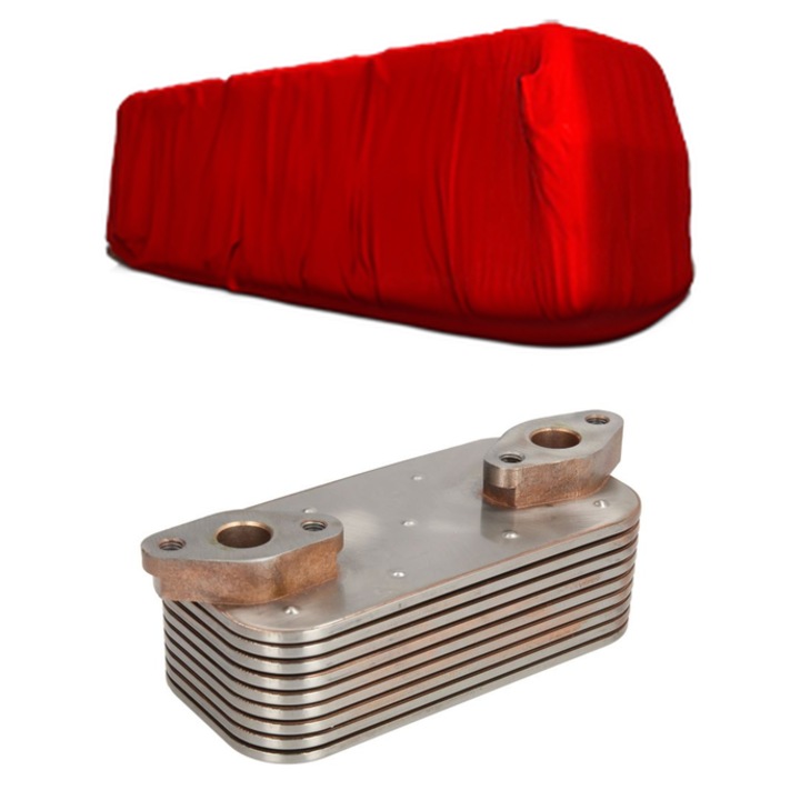 Radiator racire ulei KIOTI PX din 2014 KW 68 CP 93 CMC 4399, Auto, din aluminiu, 4x Stickere auto cu KIOTI