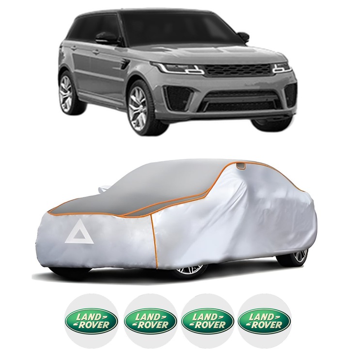 Husa Prelata Antigrindina Auto LAND ROVER RANGE ROVER SPORT III (L461) din 2022-2023, Protectie auto contra intemperiilor la grindina, Waterproof, 4x Stickere auto LAND ROVER