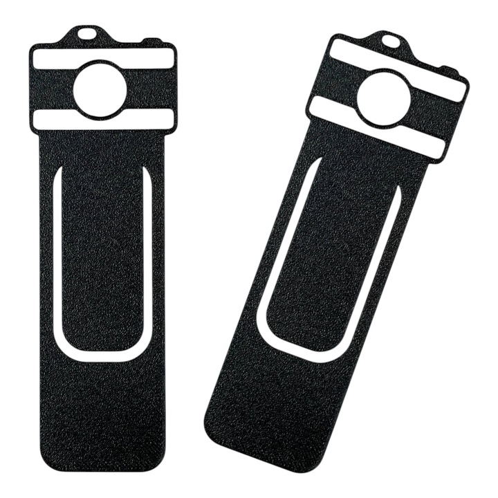 Set 2 semne de carte, design Camera, plastic, negru