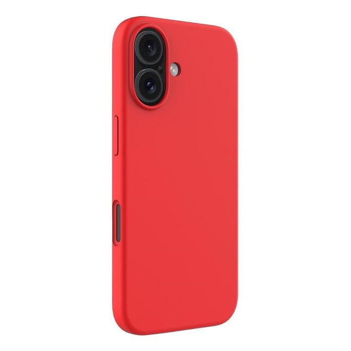 Husa protectie compatibila cu iPhone 17, ultra slim, silicon Rosu, interior din microfibra, PlanetPhone