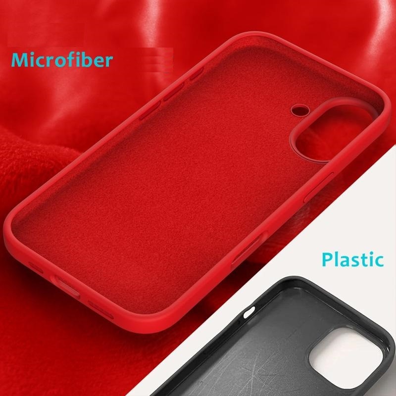 Husa protectie compatibila cu iPhone 17, ultra slim, silicon Rosu, interior din microfibra, PlanetPhone