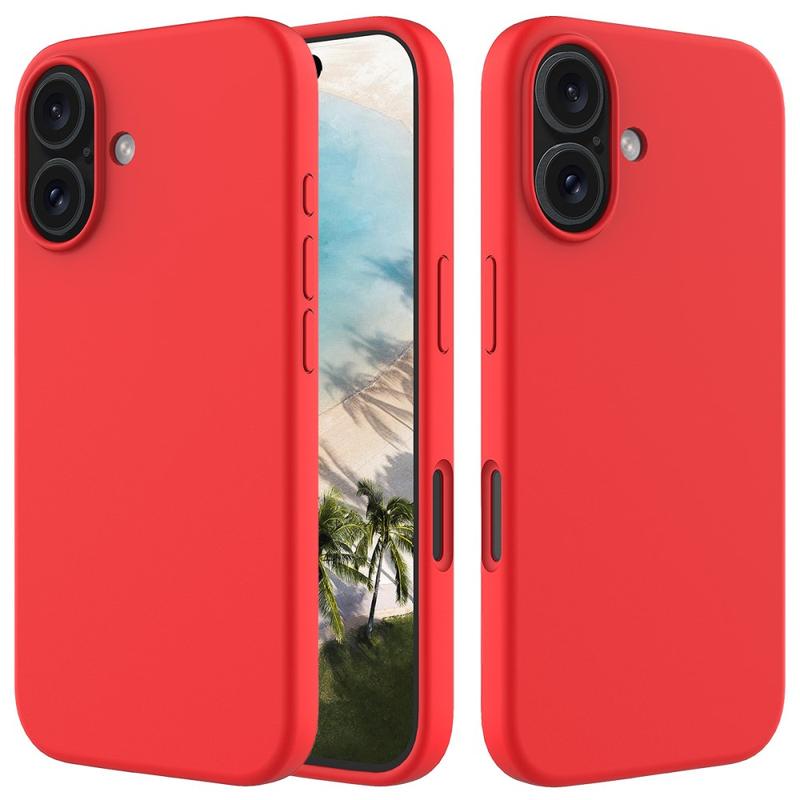 Husa protectie compatibila cu iPhone 17, ultra slim, silicon Rosu, interior din microfibra, PlanetPhone
