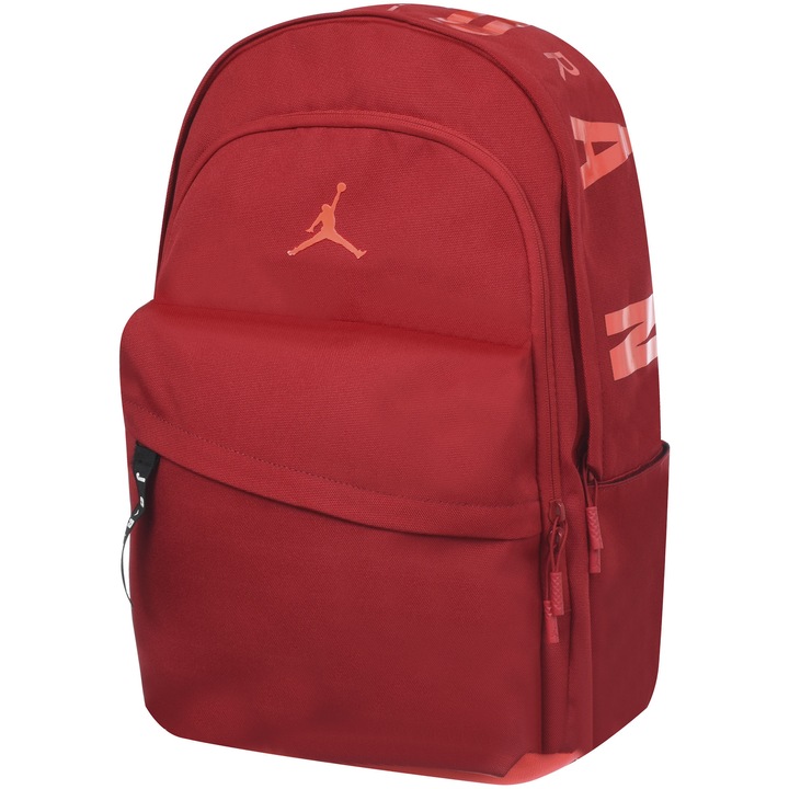 Rucsac JORDAN, 9A0172-R78, rosu si roz neon, 48x30x13cm, cu compartiment pentru laptop, cu buzunare laterale pentru bauturi