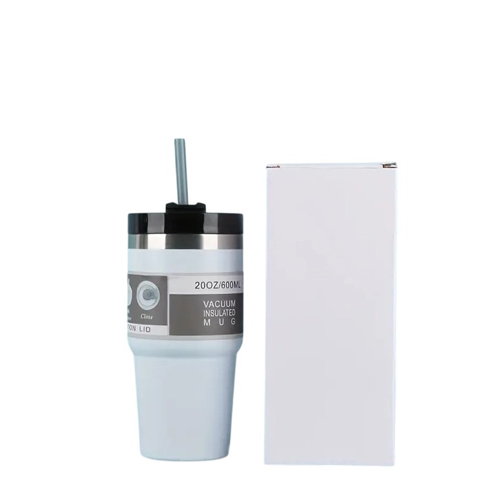 Termos Mixbo, Otel Inoxidabil, Alb, 600 ml, cu Pai