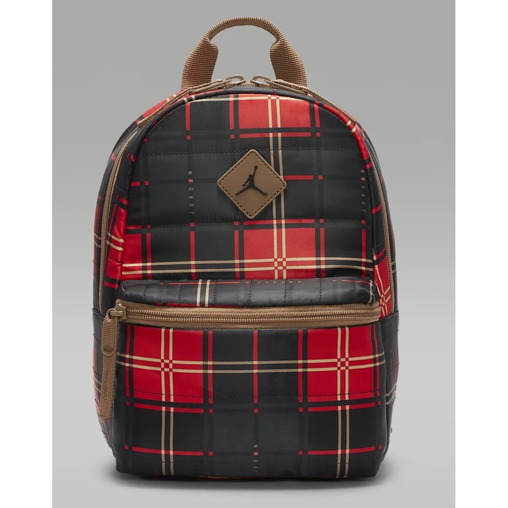 Rucsac JORDAN, model 7A0726-R69, negru si rosu, 28x22x10cm, cu doua buzunare, bretele reglabile