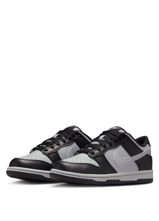 Férfi sportcipő Nike Dunk Low, természetes bőr/szintetikus/textil, szürke/fekete, 38.5 EU