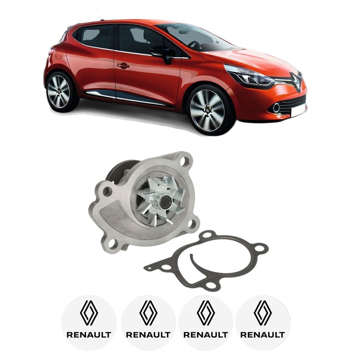 Pompa apa RENAULT CLIO IV Grandtour (KH_) 0.9 TCe 90 din 2013-2021 KW 66 CP 90 CMC 898, Auto, HEPU, 4x Stikere auto cu RENAULT