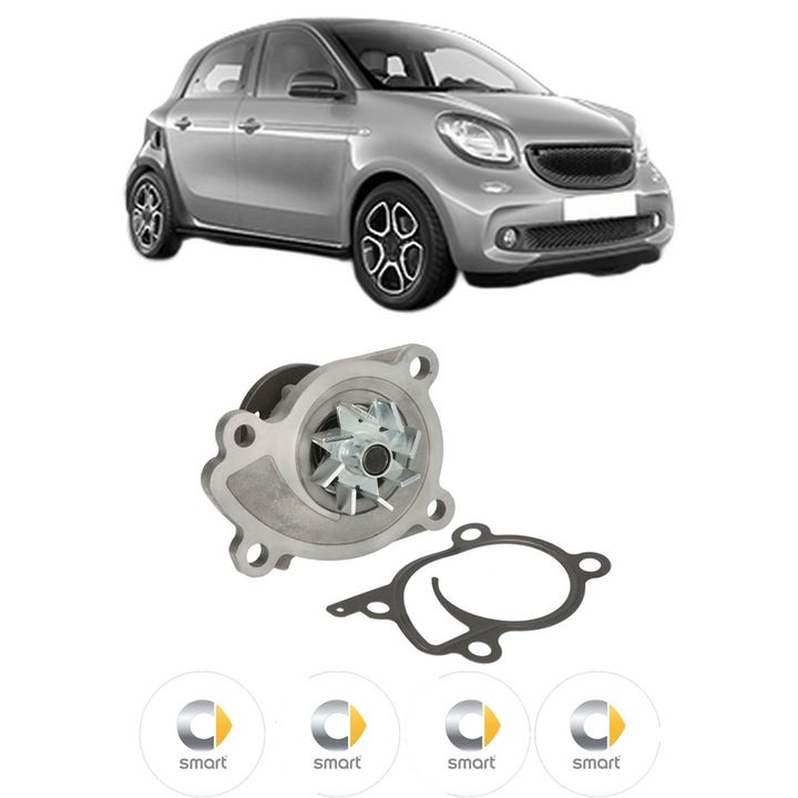 Pompa apa SMART FORFOUR Hatchback (453) 1.0 (453.041) din 2014 KW 45 CP 60 CMC 999, Auto, HEPU, 4x Stikere auto cu SMART