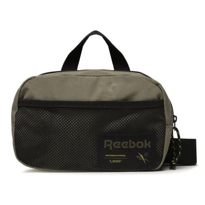 Sporttáska, Reebok, Poliészter, Kaki/Fekete