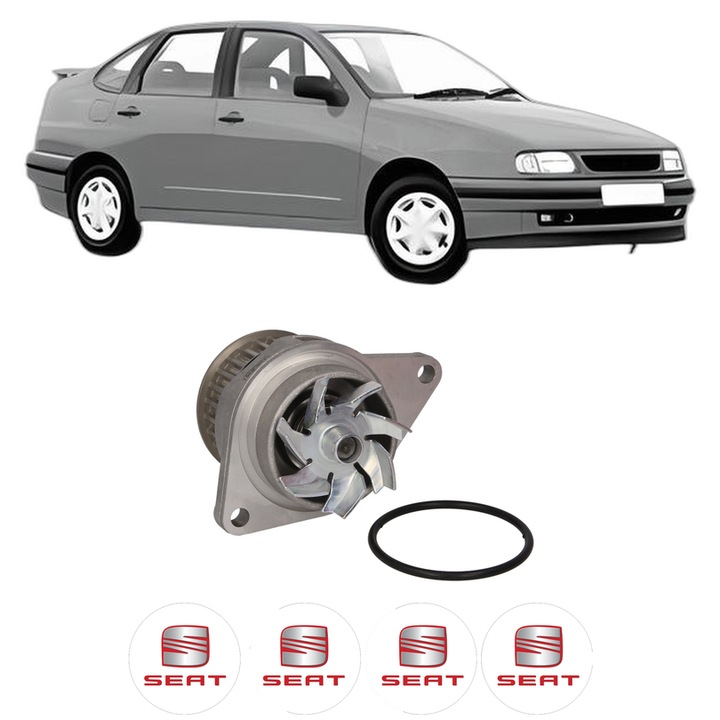 Pompa apa SEAT CORDOBA (6K1, 6K2) 1.4 i 16V din 1996-2002 KW 74 CP 101 CMC 1390, Auto, HEPU, 4x Stikere auto cu SEAT