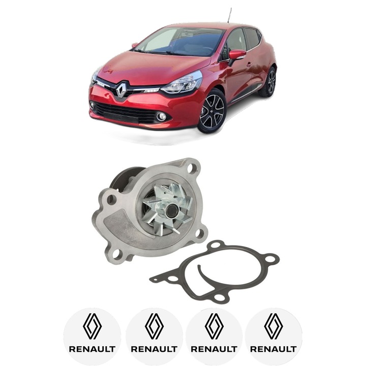 Pompa apa RENAULT CLIO IV Hatchback Van (BH_) 0.9 TCe 90 LPG (BHM1) din 2015-2021 KW 66 CP 90 CMC 898, Auto, HEPU, 4x Stikere auto cu RENAULT