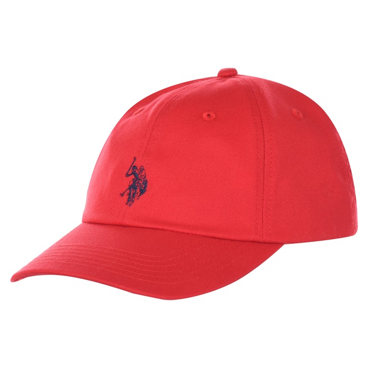 Sapca U.S. Polo Assn., rosie, 100% bumbac, dimensiuni 50x62cm
