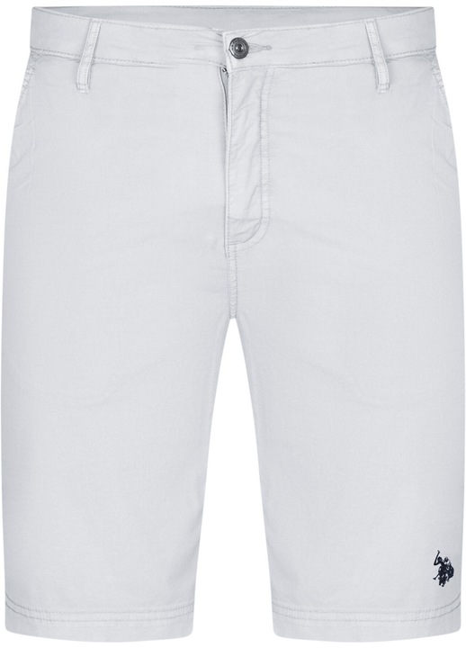 Pantaloni scurti barbati, U.S. Polo Assn., bumbac/elastan, alb, 38 US