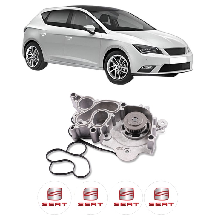 Pompa apa SEAT LEON (5F1) 1.4 TSI din 2012-2016 KW 90 CP 122 CMC 1395, Auto, HEPU, 4x Stikere auto cu SEAT