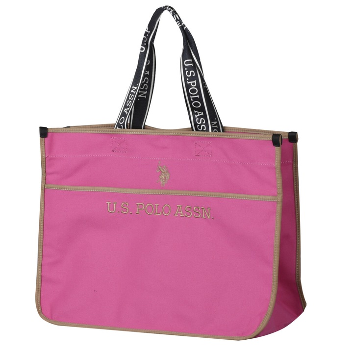 Geanta U.S. Polo Assn. HALIFAX, roz, 48x36x19,5cm, cu manere logate, inchidere magnetica