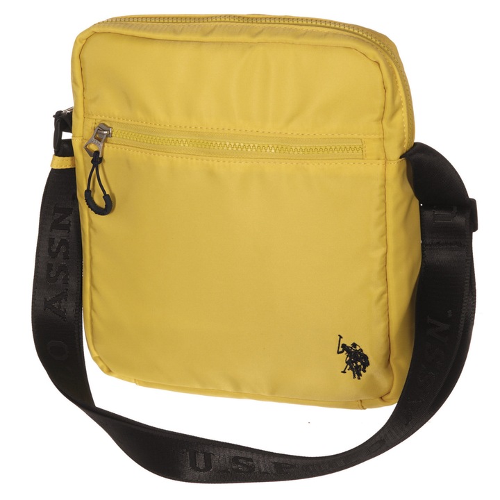 Geanta U.S. Polo Assn. BIGFORK MEDIUM, galben, 27x24x4,5cm, material nylon, cu curea reglabila