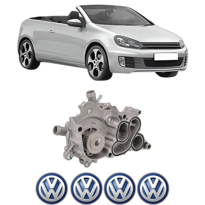 Pompa apa Volkswagen GOLF VI Convertible (517) 1.2 TSI 16V din 2013-2016 KW 77 CP 105 CMC 1197, Auto, HEPU, 4x Stikere auto cu Volkswagen