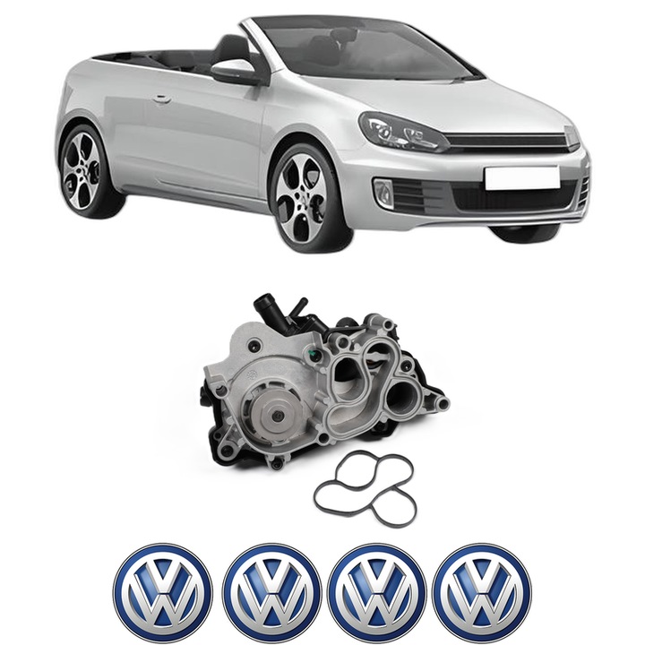 Pompa apa Volkswagen GOLF VI Convertible (517) 1.2 TSI 16V din 2013-2016 KW 77 CP 105 CMC 1197, Auto, HEPU, 4x Stikere auto cu Volkswagen