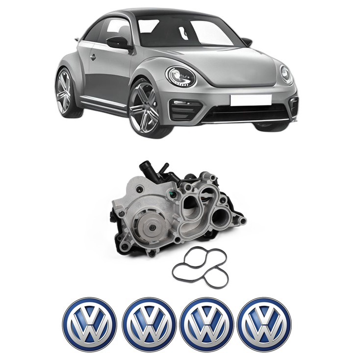 Pompa apa Volkswagen BEETLE (5C1, 5C2) 1.4 TSI din 2014-2019 KW 110 CP 150 CMC 1395, Auto, HEPU, 4x Stikere auto cu Volkswagen