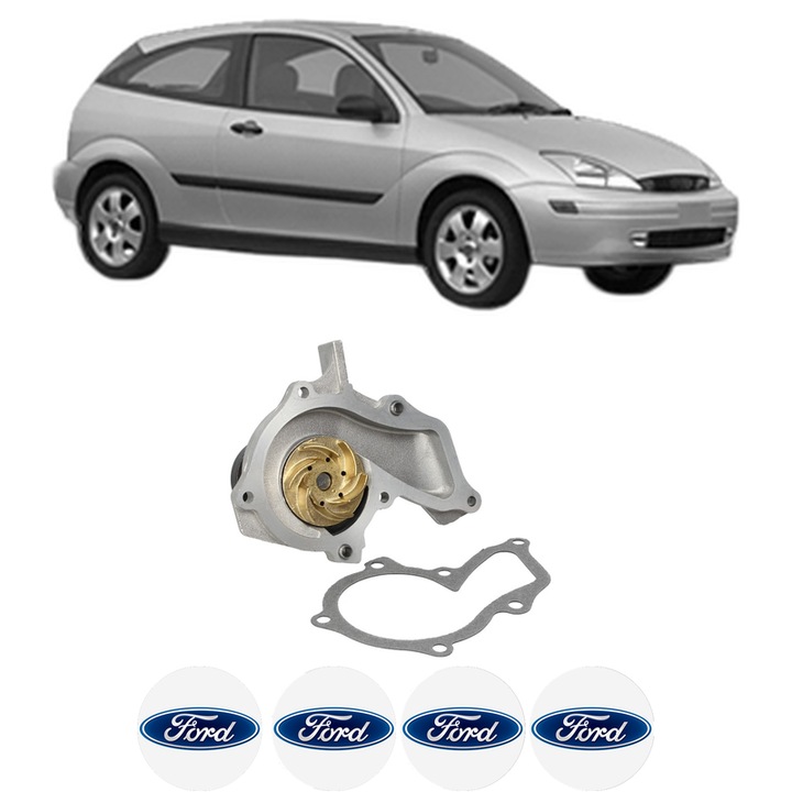 Pompa apa FORD FOCUS I (DAW, DBW) 1.6 16V Flexifuel din 2002-2004 KW 75 CP 102 CMC 1596, Auto, HEPU, 4x Stikere auto cu FORD