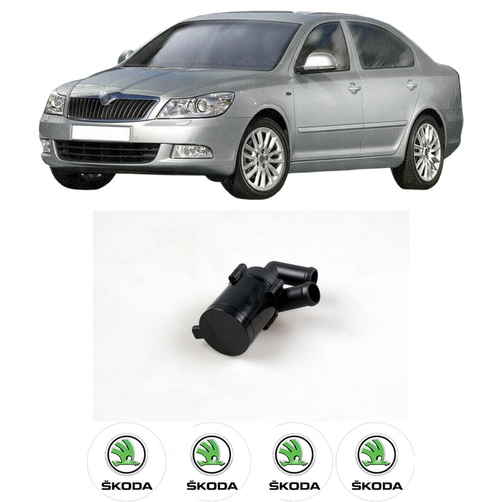 Pompa apa SKODA OCTAVIA II (1Z3) 1.8 TSI din 2007-2013 KW 118 CP 160 CMC 1798, Auto, HEPU, 4x Stikere auto cu SKODA