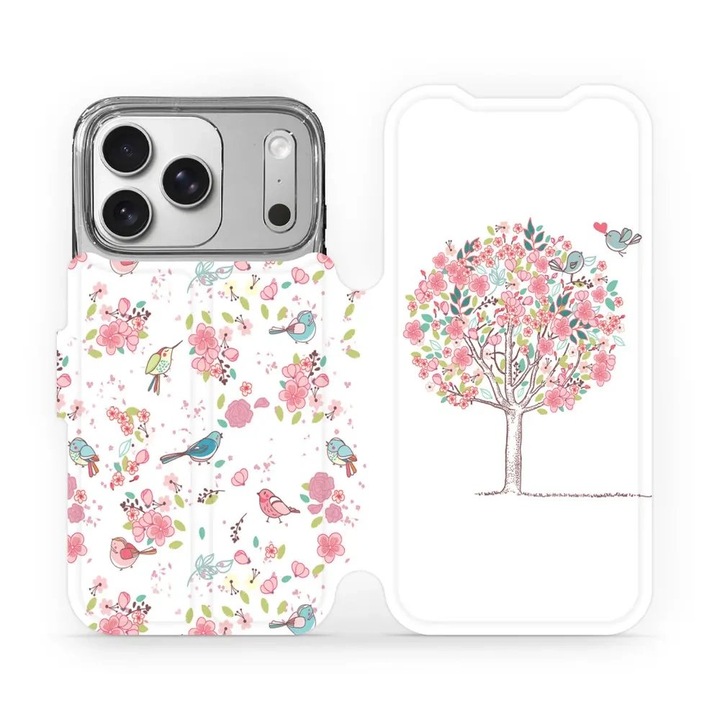 Husa flip Mobiwear pentru Apple iPhone 17 Pro, rezistenta la socuri si zgarieturi, multicolor