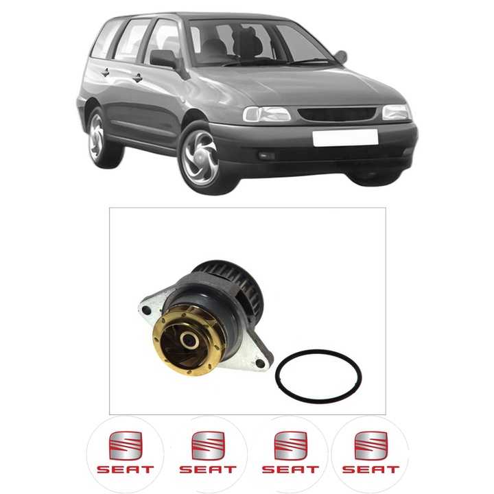 Pompa apa SEAT CORDOBA Vario (6K5) 1.6 i din 1996-2002 KW 55 CP 75 CMC 1598, Auto, HEPU, 4x Stikere auto cu SEAT