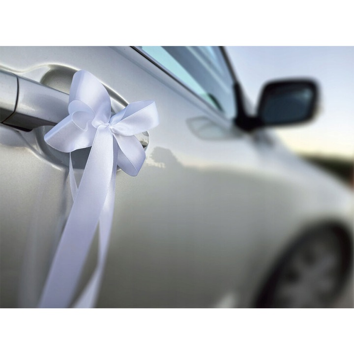 20 darab fehér poliészter masni, parti kellékek, újrafelhasználható, 30cm